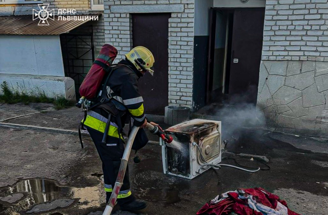 Несправна пральна машина стала причиною пожежі на Львівщині